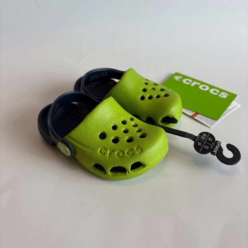 CROCS‎ Infant C4 Green Navy Clogs